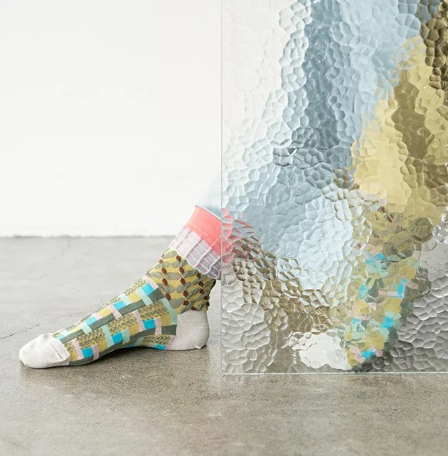 COQ Japanese Socks-Cross Patch Pink
