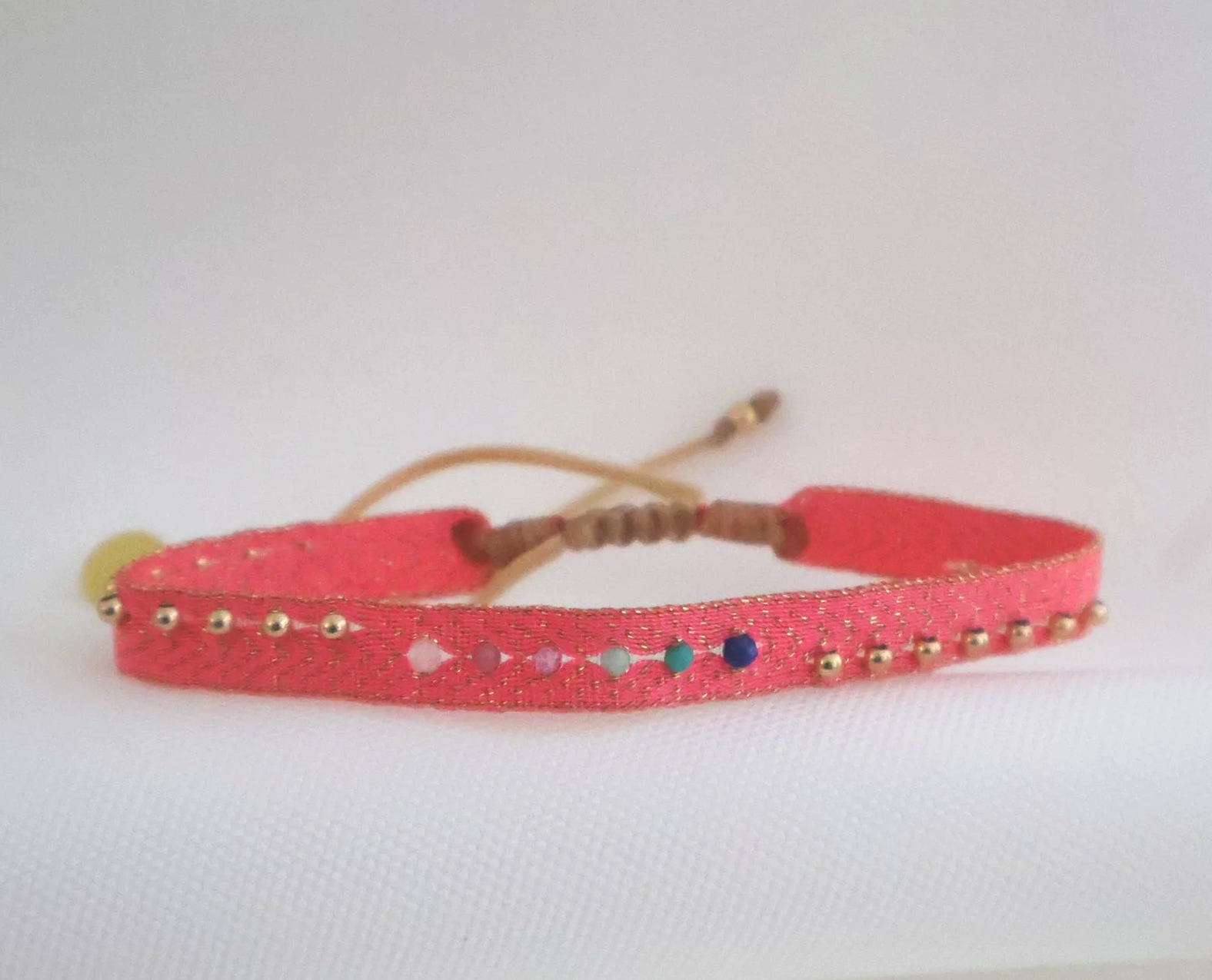 Leju Handwoven Majestic Bracelet- Pink