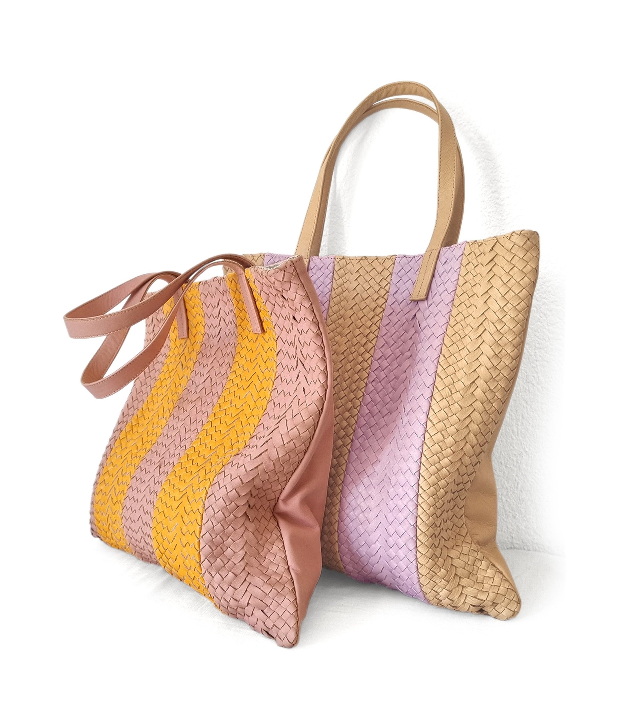 Claramonte Lola Tote Bag-White/Mint