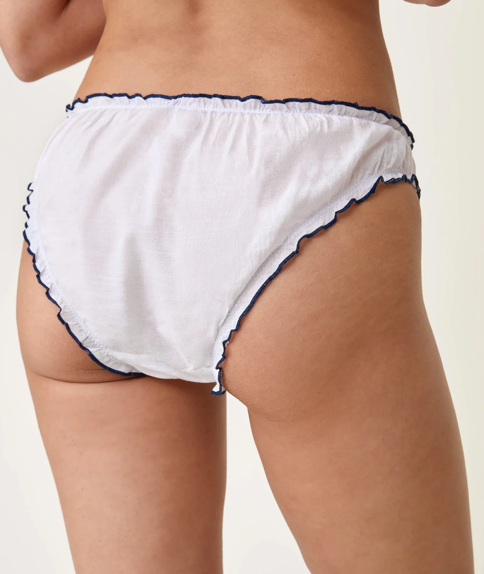 Scarlette Ateliers Bonnie Panty White Navy Borders