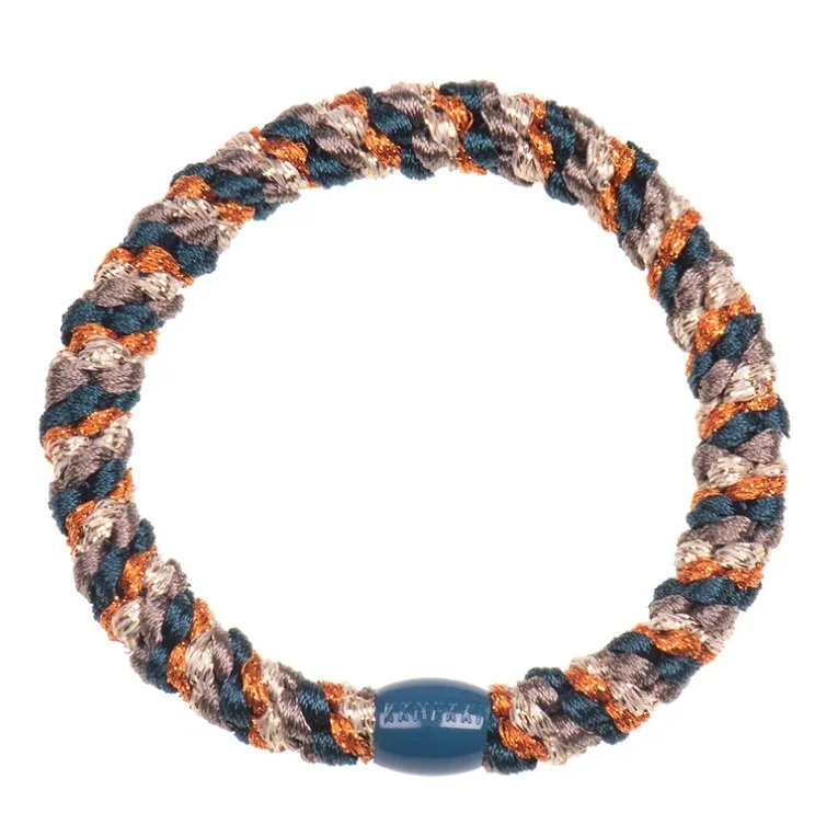 KKNEKKI Mix Orange-Petrol Glitter Hairband