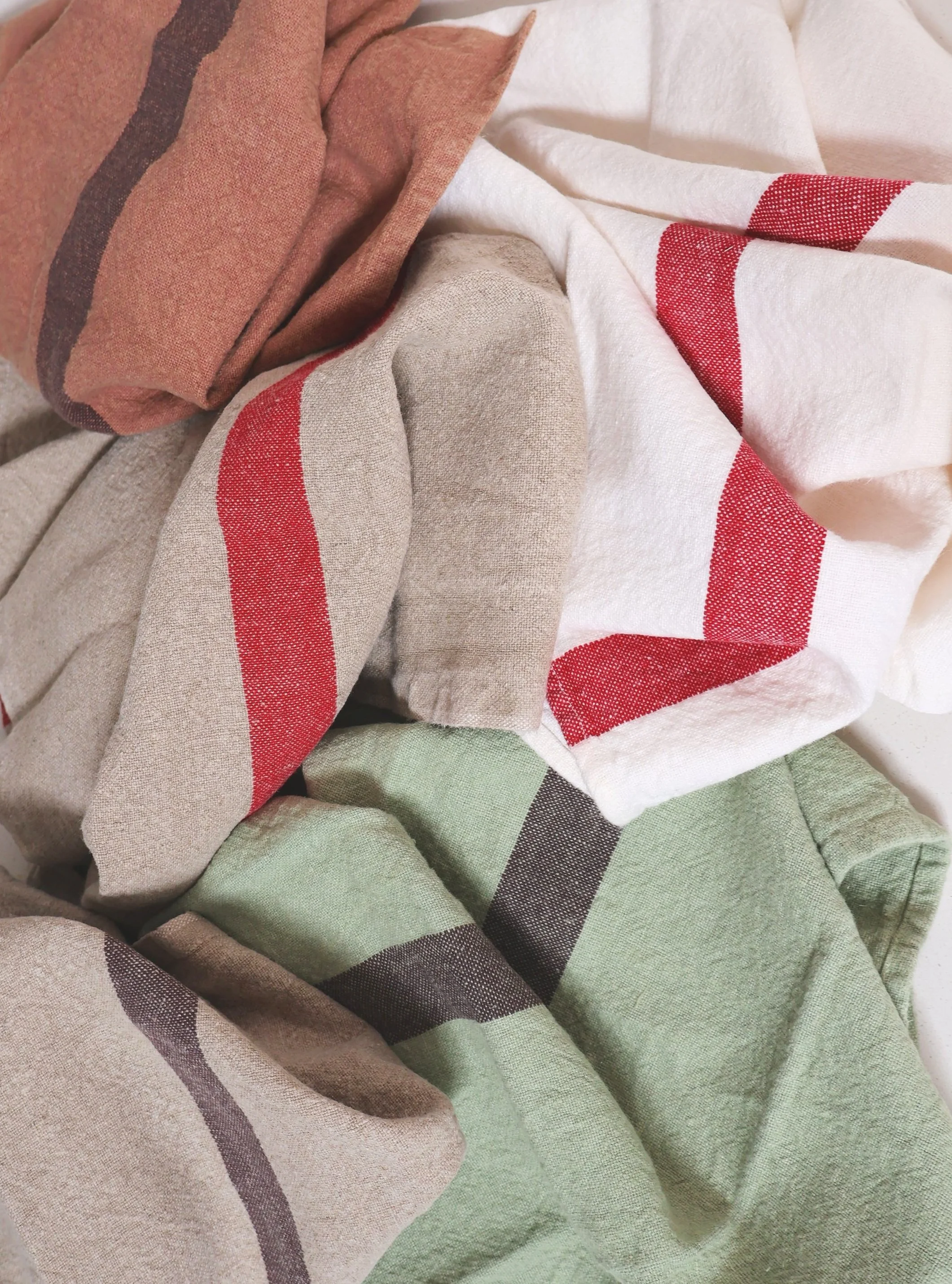 Charvet Éditions Dou Dou Raye Tea Towel- Cafe Au Lait