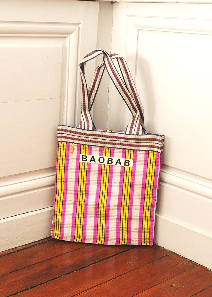 BAOBAB City Nylon Tote Bag -Pink/Yellow