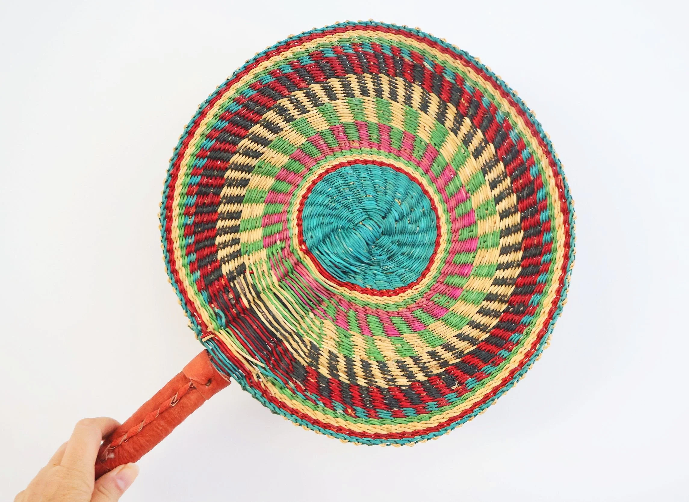 Bolgatanga Handwoven Round Fan #5