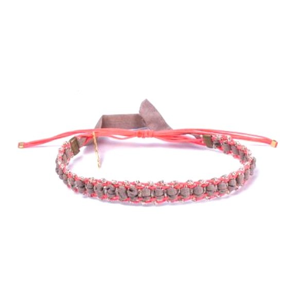 Maison Plune Silk Gitane Bracelet-Rain/Papaya