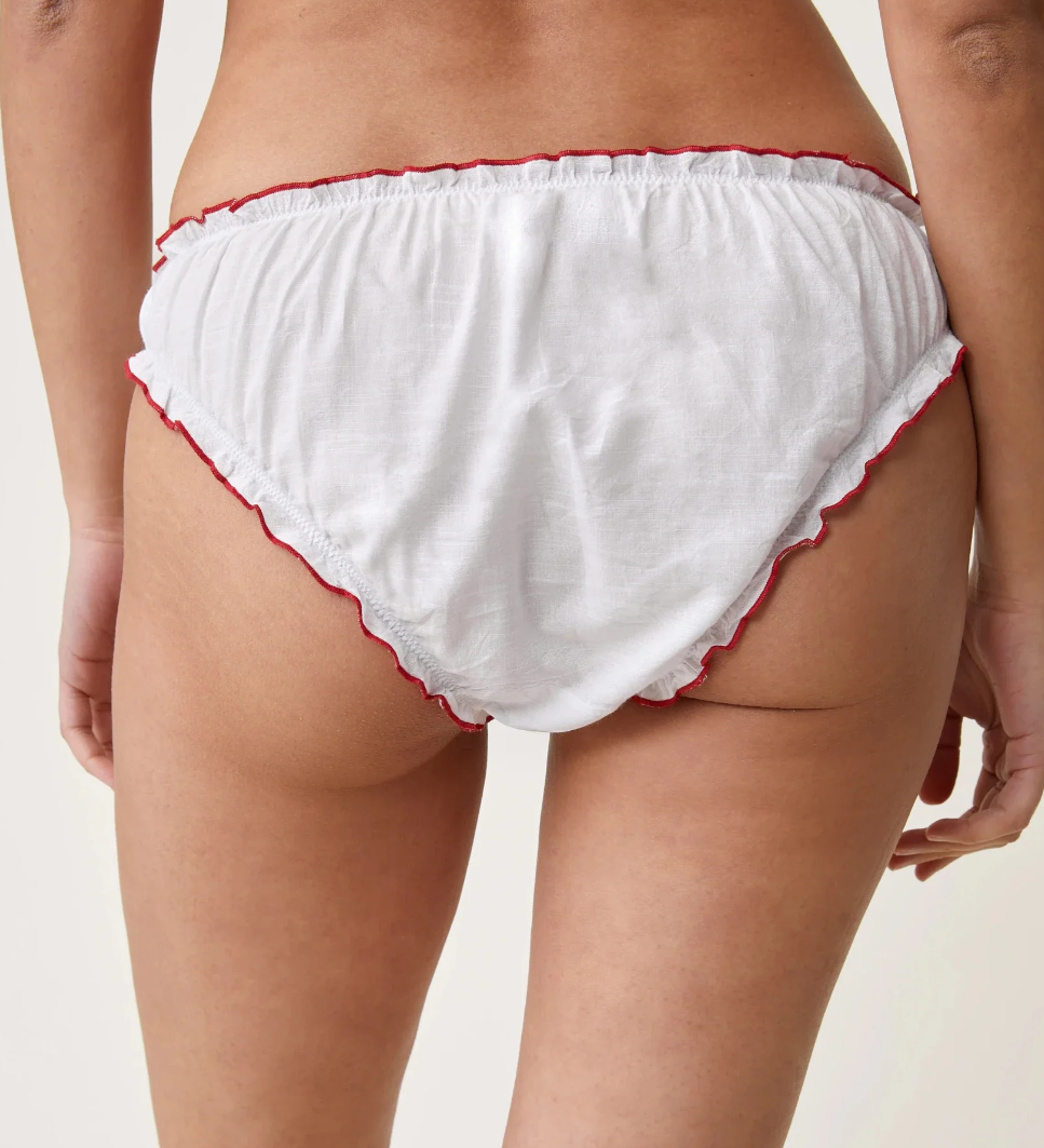 Scarlette Ateliers Bonnie Panty White Red Borders