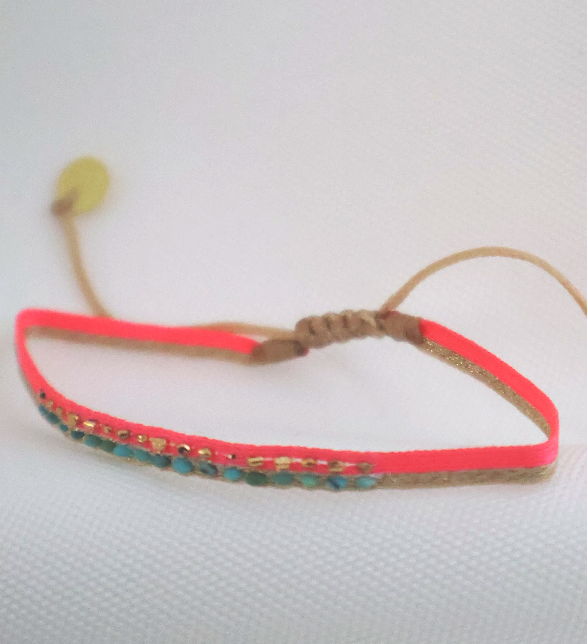 Leju Handwoven Harmony Bracelet- Neon Pink
