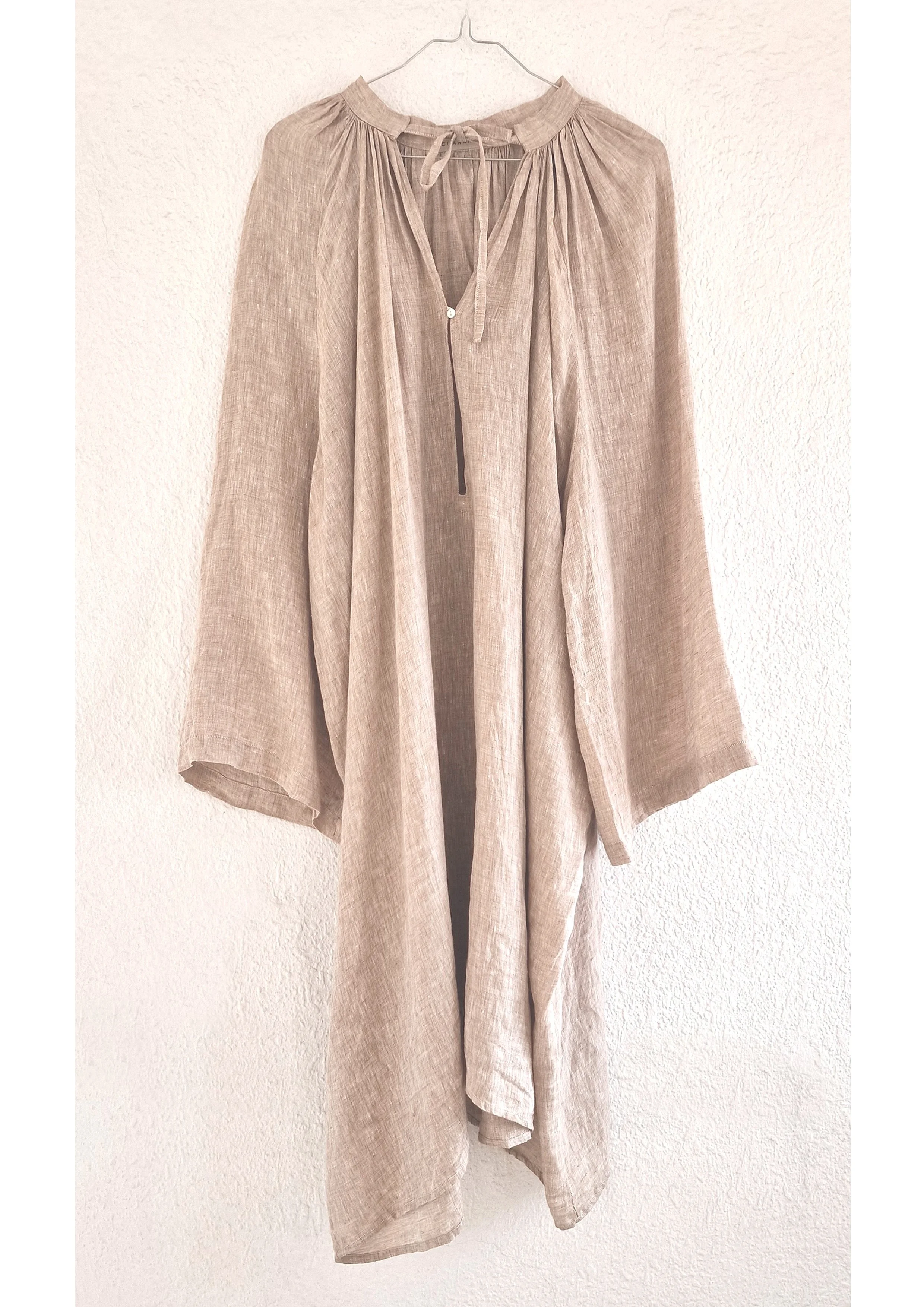 Claramonte Plissee Dress-Camel