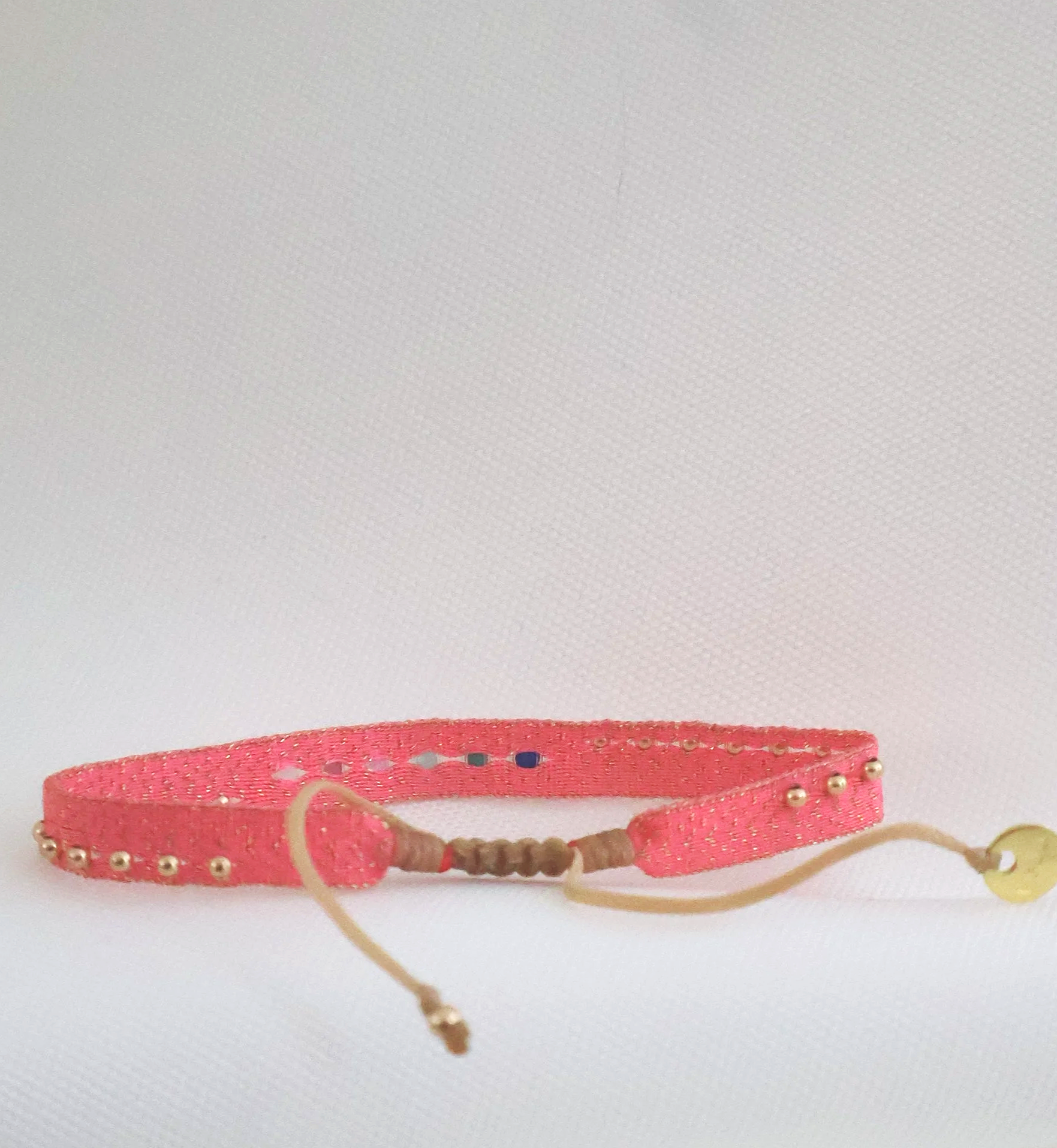 Leju Handwoven Majestic Bracelet- Pink