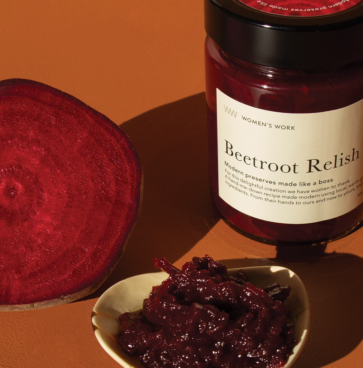 Women's Work One Beetroot, One Apple Large- A Relish & Candle Gift Set (330g)