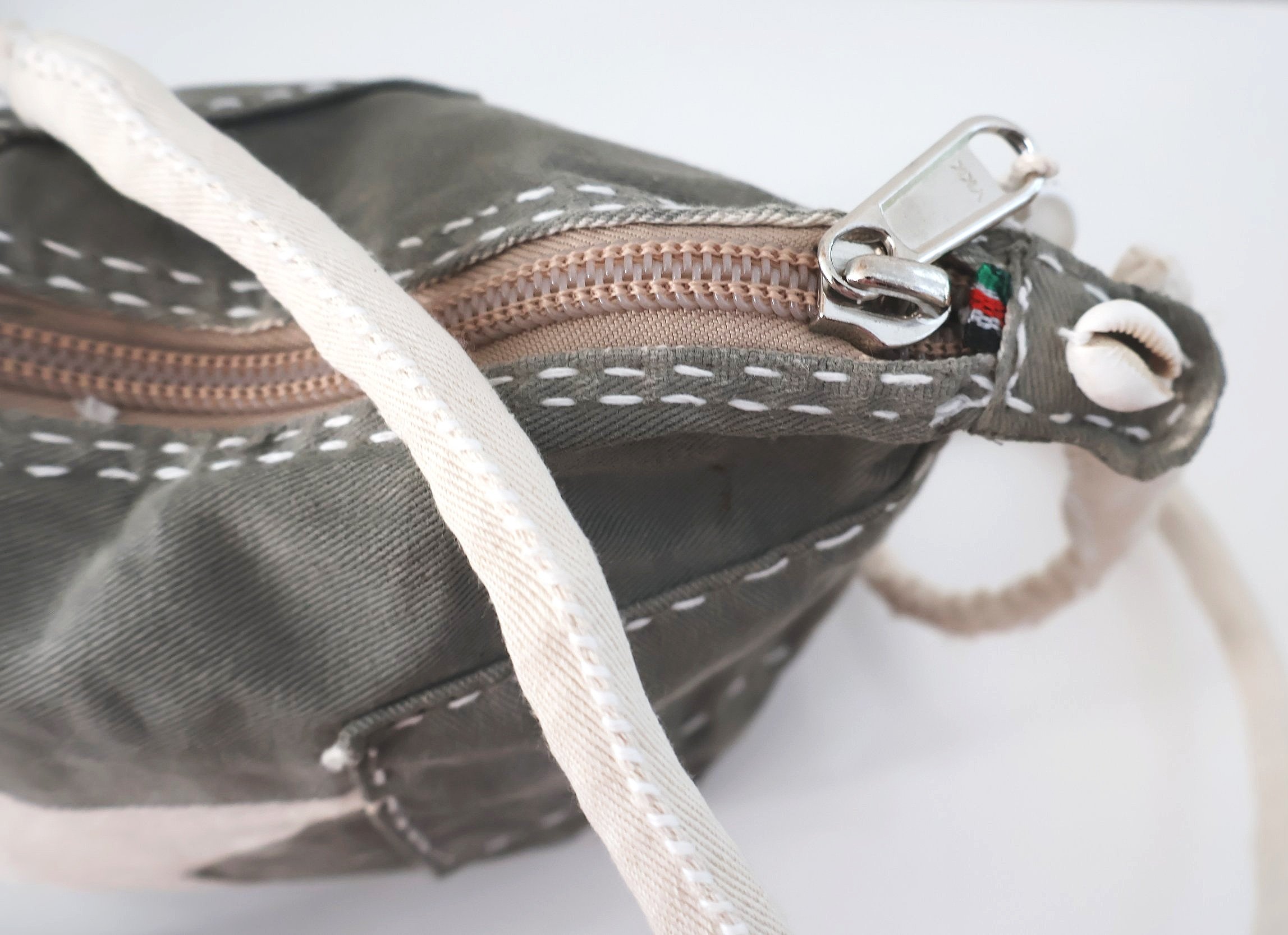 Ali Lamu Large Charcoal Natural Star Cross Body