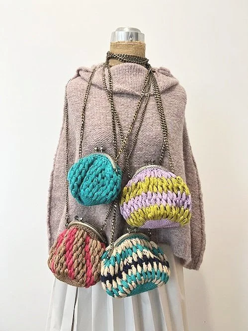 Lorena Laing Hand Crochet Linen Purse- Mini Turquoise