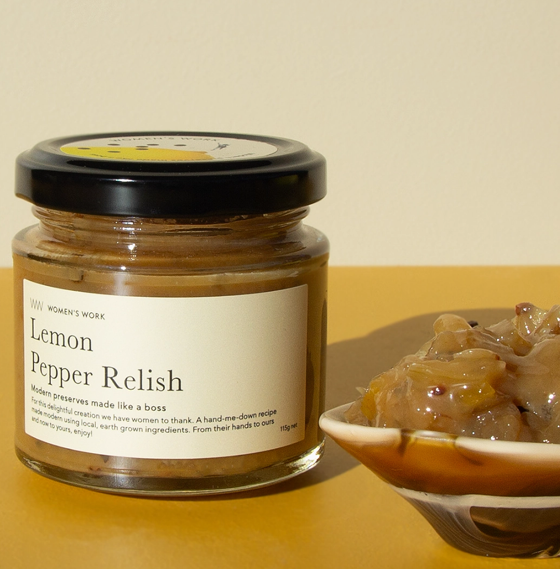 Women's Work Two Lemons - A Relish & Candle Gift Set (115g)