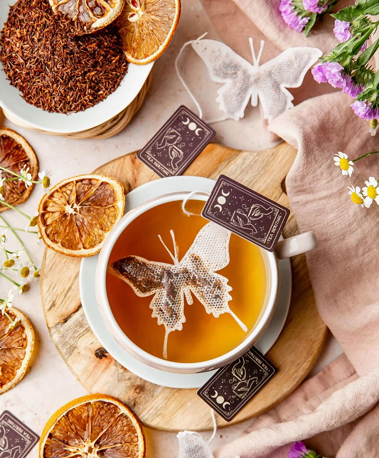 French Tea Heritage Organic Butterfly-Shaped Tea Bags — English Breakfast x5