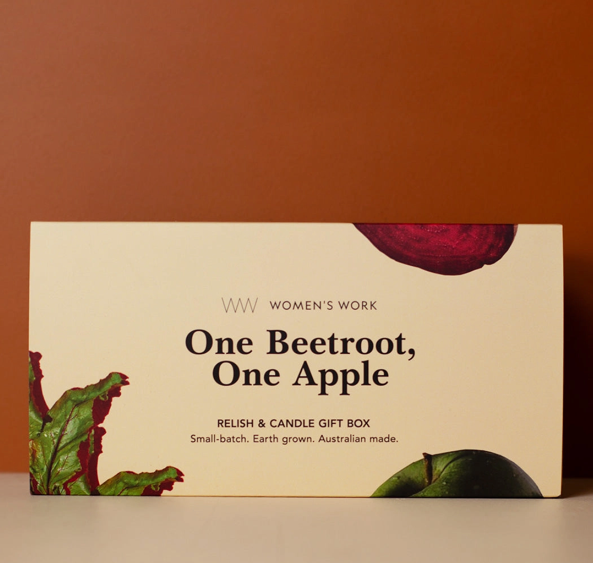 Women's Work One Beetroot, One Apple Large- A Relish & Candle Gift Set (330g)