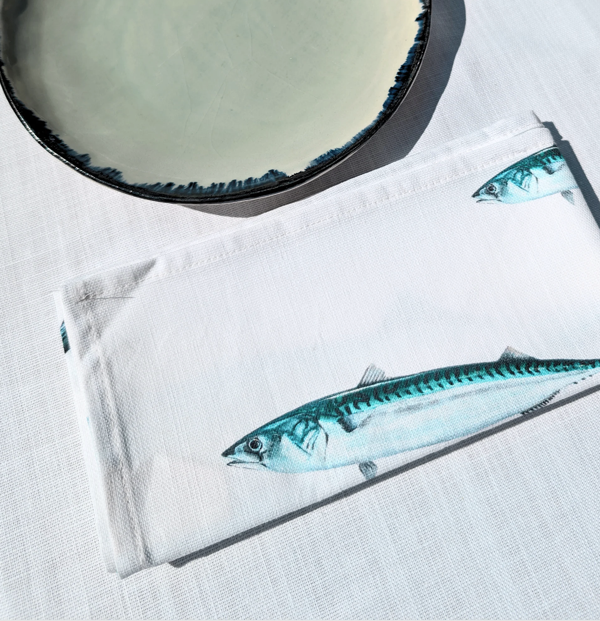 Varek Cotton Napkin: The Mackerel