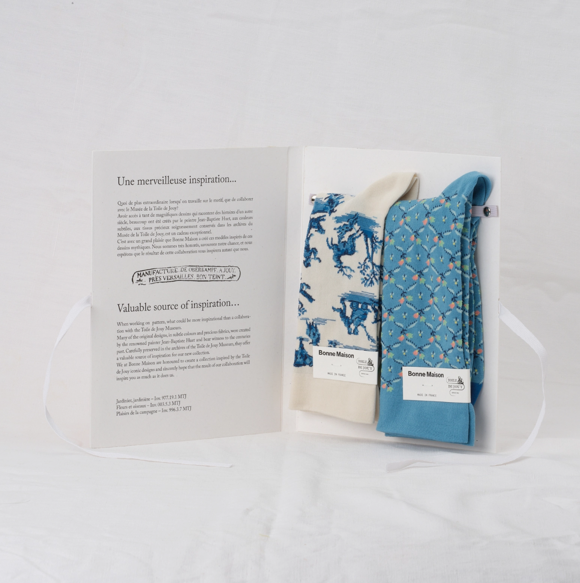 Bonne Maison Two‑Pair Gift Book -Toile de Jouy Countryside Pleasures  Sz 39/41