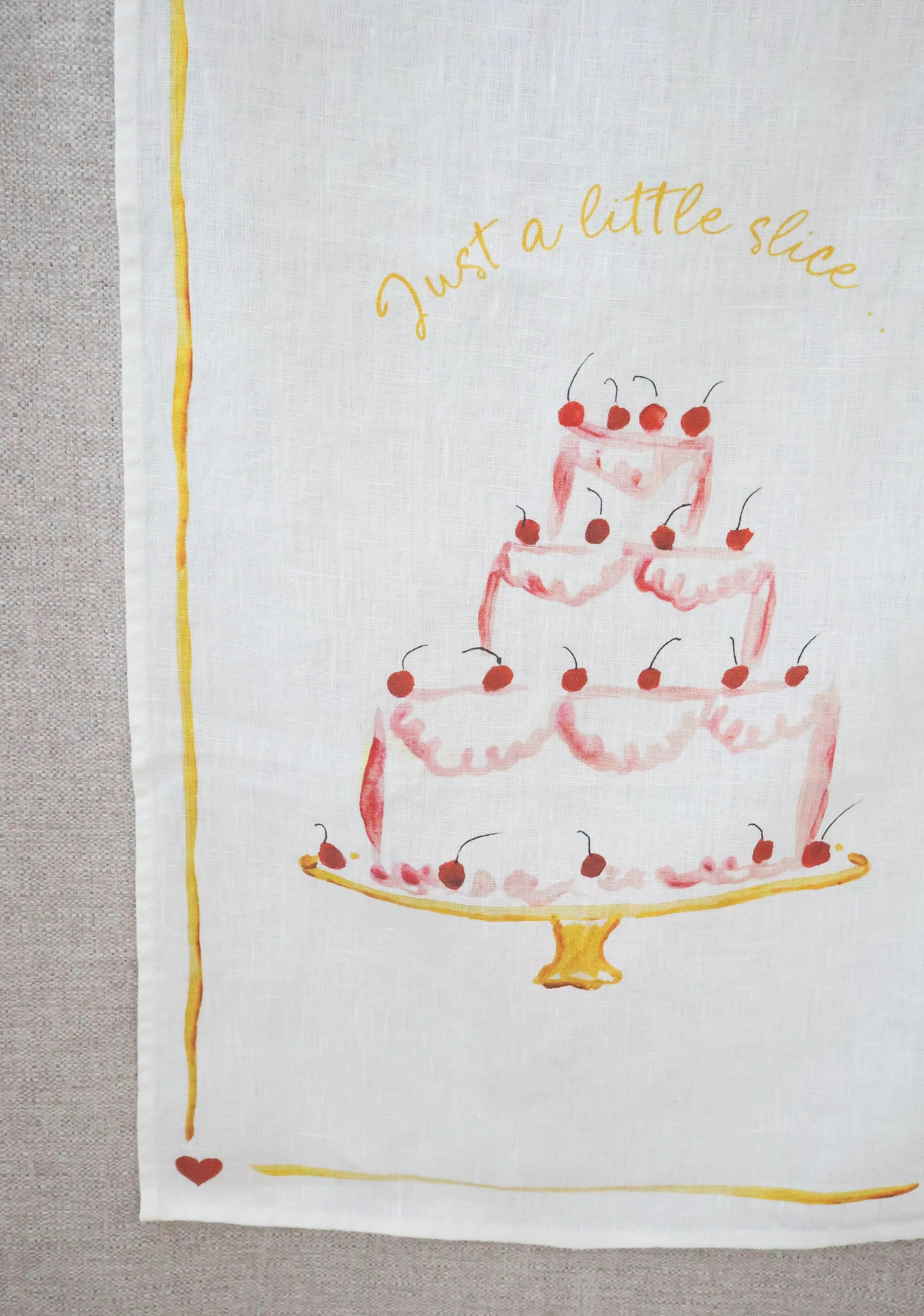 Dinette "Just a little Slice" Linen Tea Towel