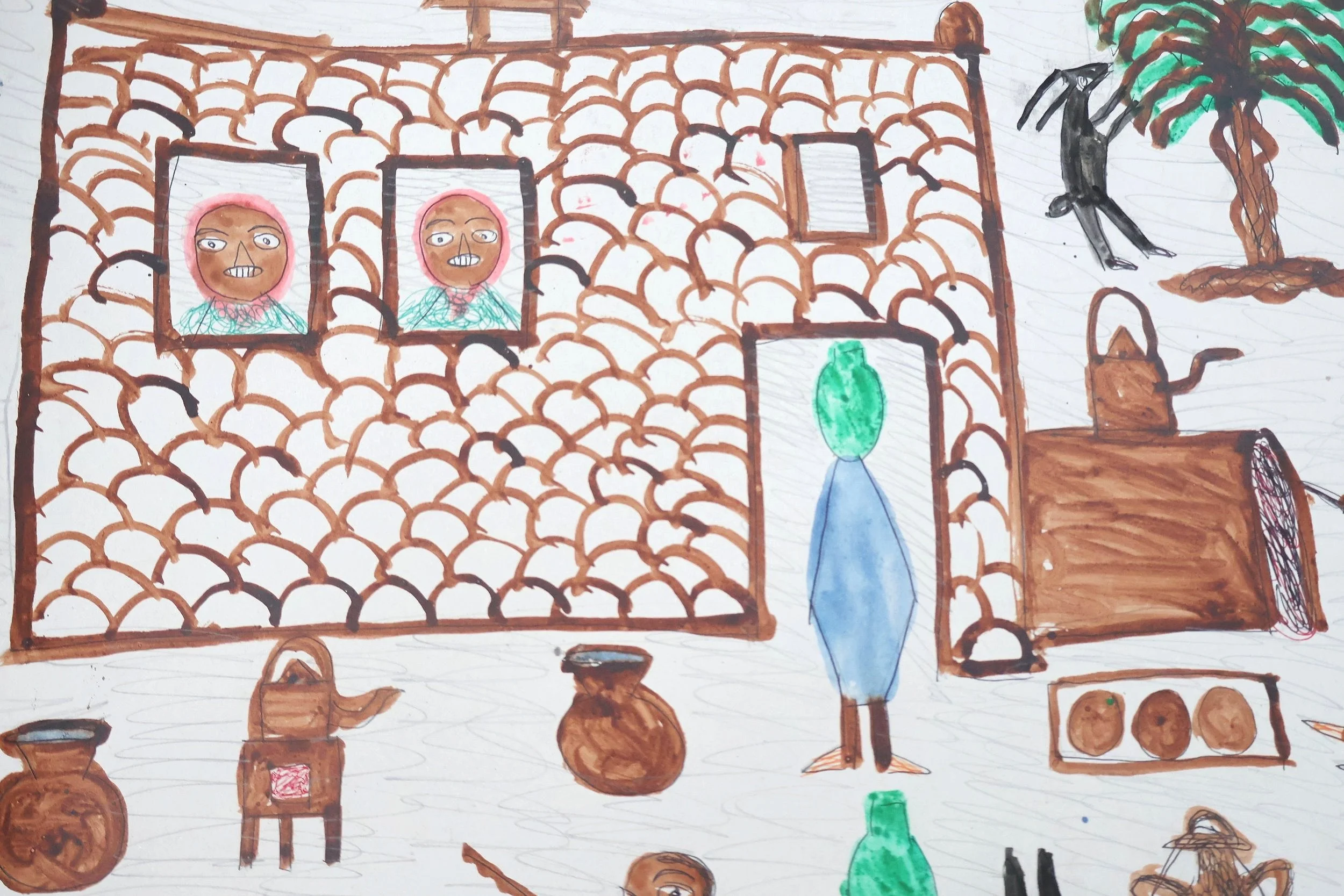 Mohamed Babahoum Original Art-Mornings at the Ksars
