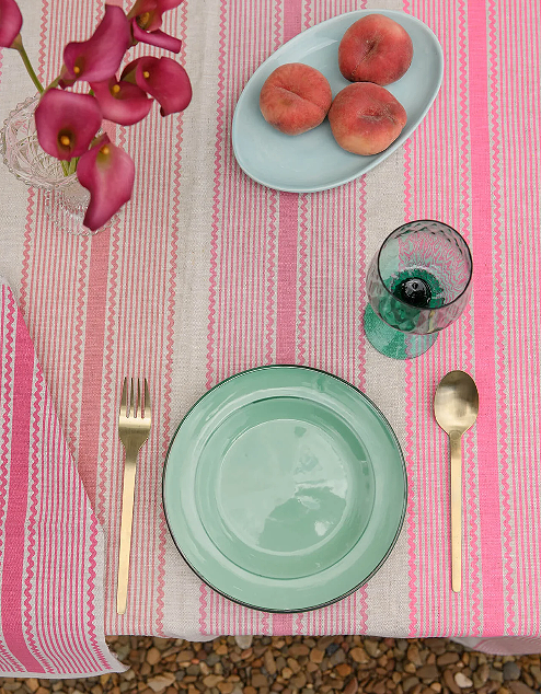 Aqua door Designs Pink Tuxedo Stripe Napkins (set of 4)