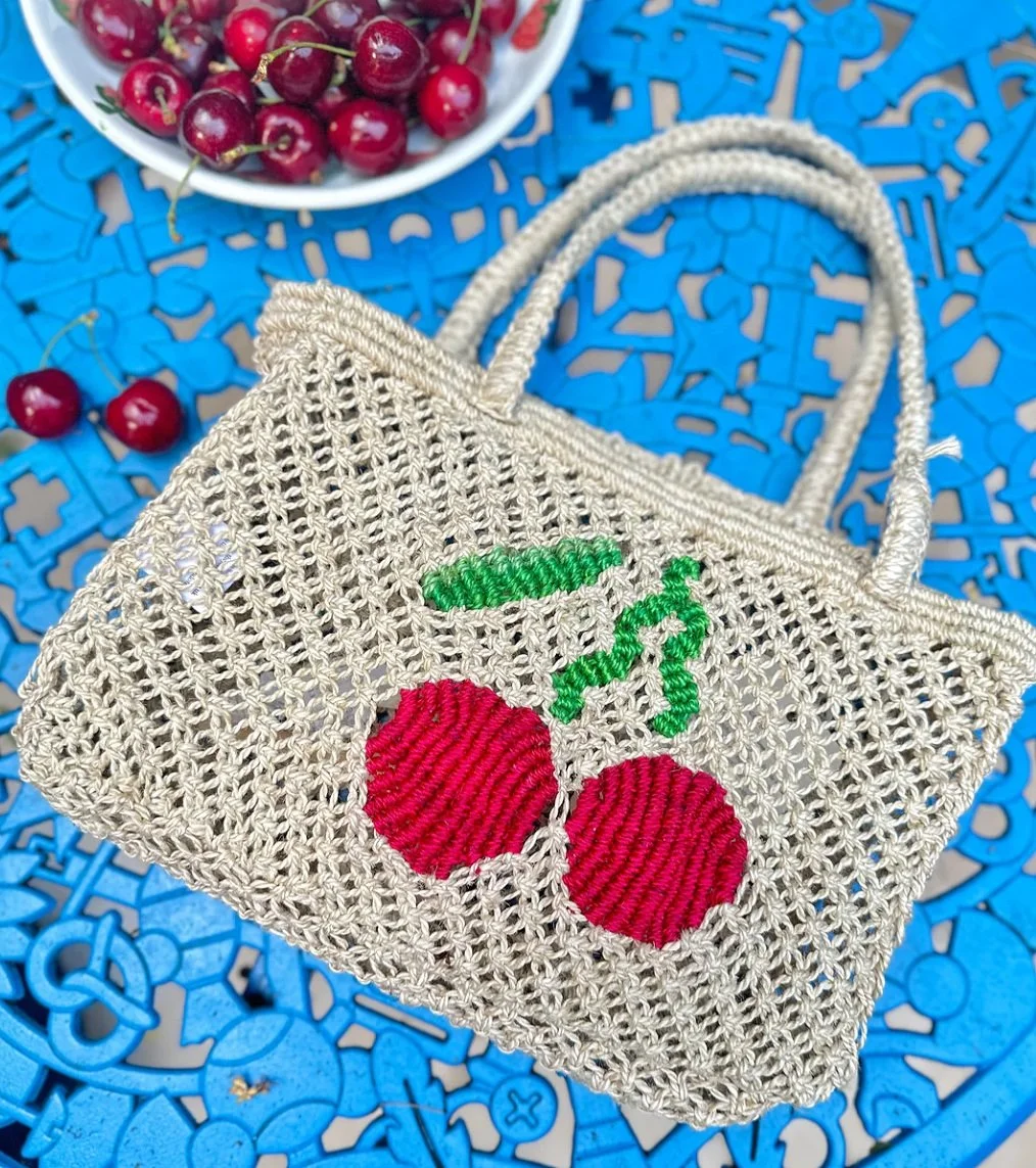 The Jacksons CHERRY Small Jute Bag- Natural