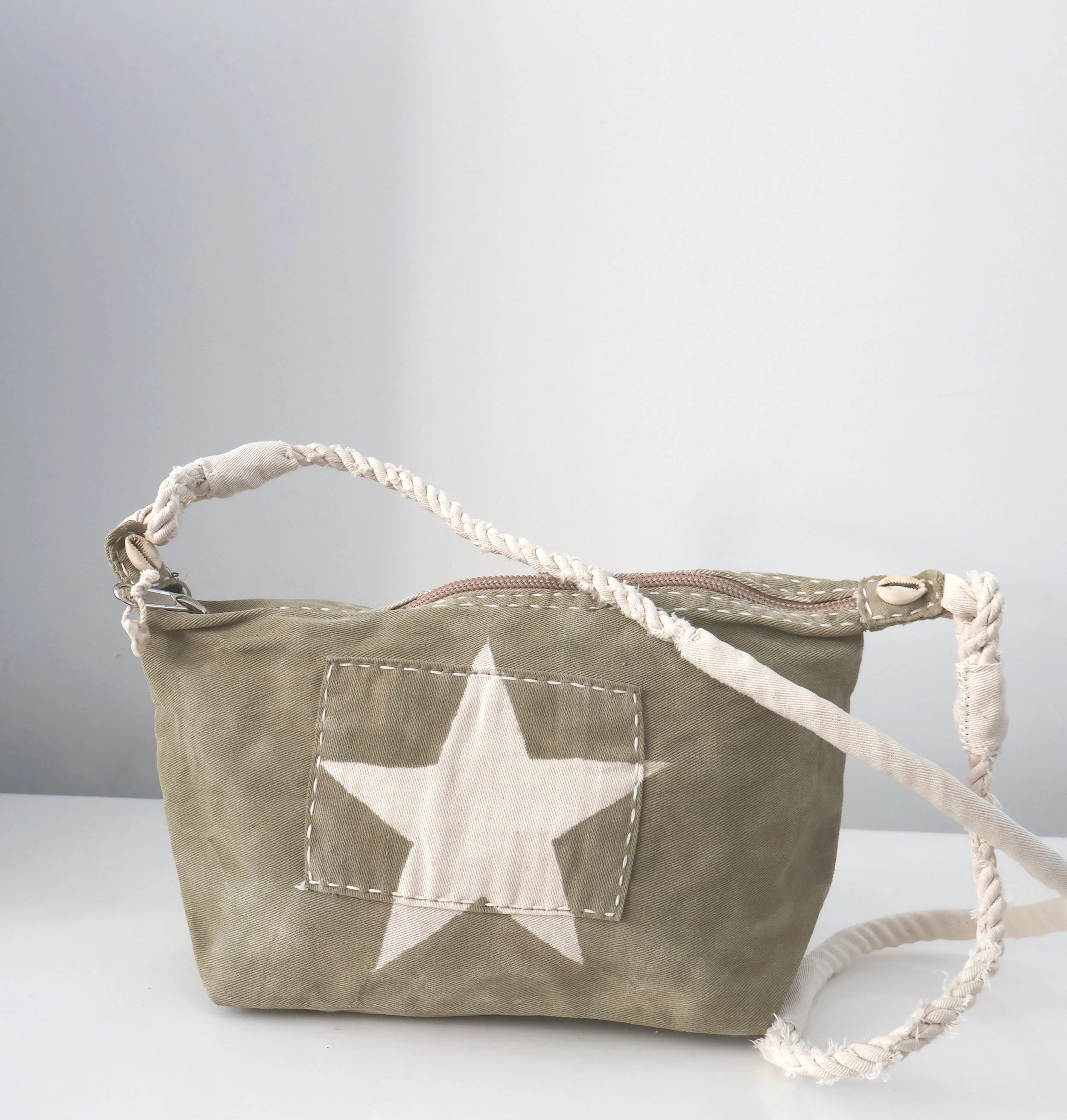 Ali Lamu Large Oasis Sand Natural Star Cross Body