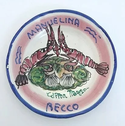 Buon Ricordo Plate-Ristorante Manuelina-Recco