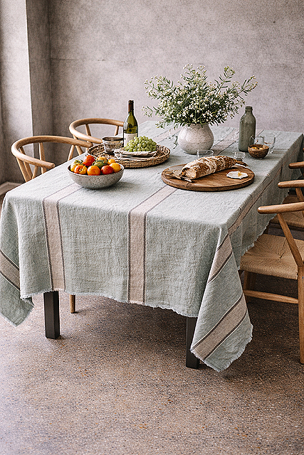 Charvet Éditions Canyon Tablecloth- Menthol 150x250cm