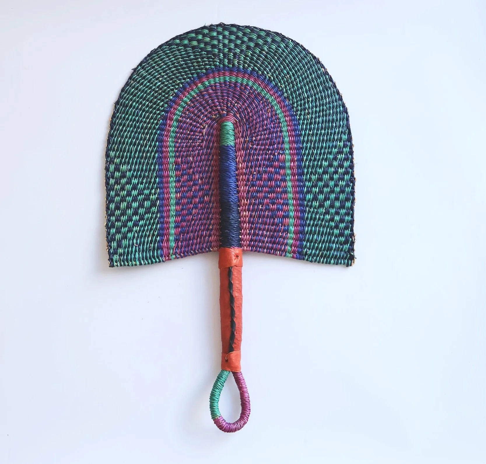 Bolgatanga Handwoven Semioval Fan #9