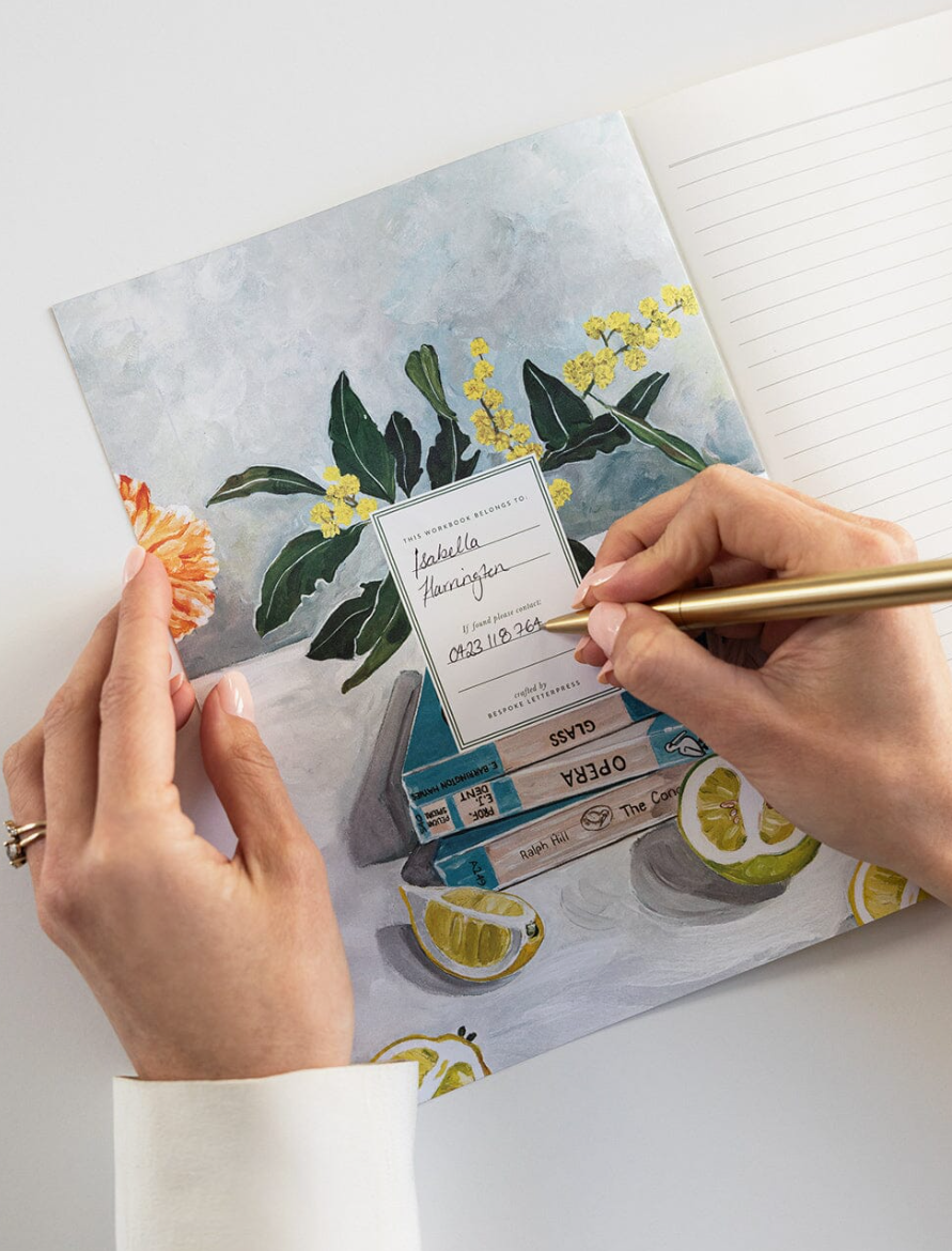 Bespoke Letterpress Wattle & Citrus Workbook