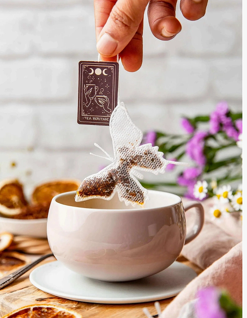 French Tea Heritage Organic Butterfly-Shaped Tea Bags — English Breakfast x5