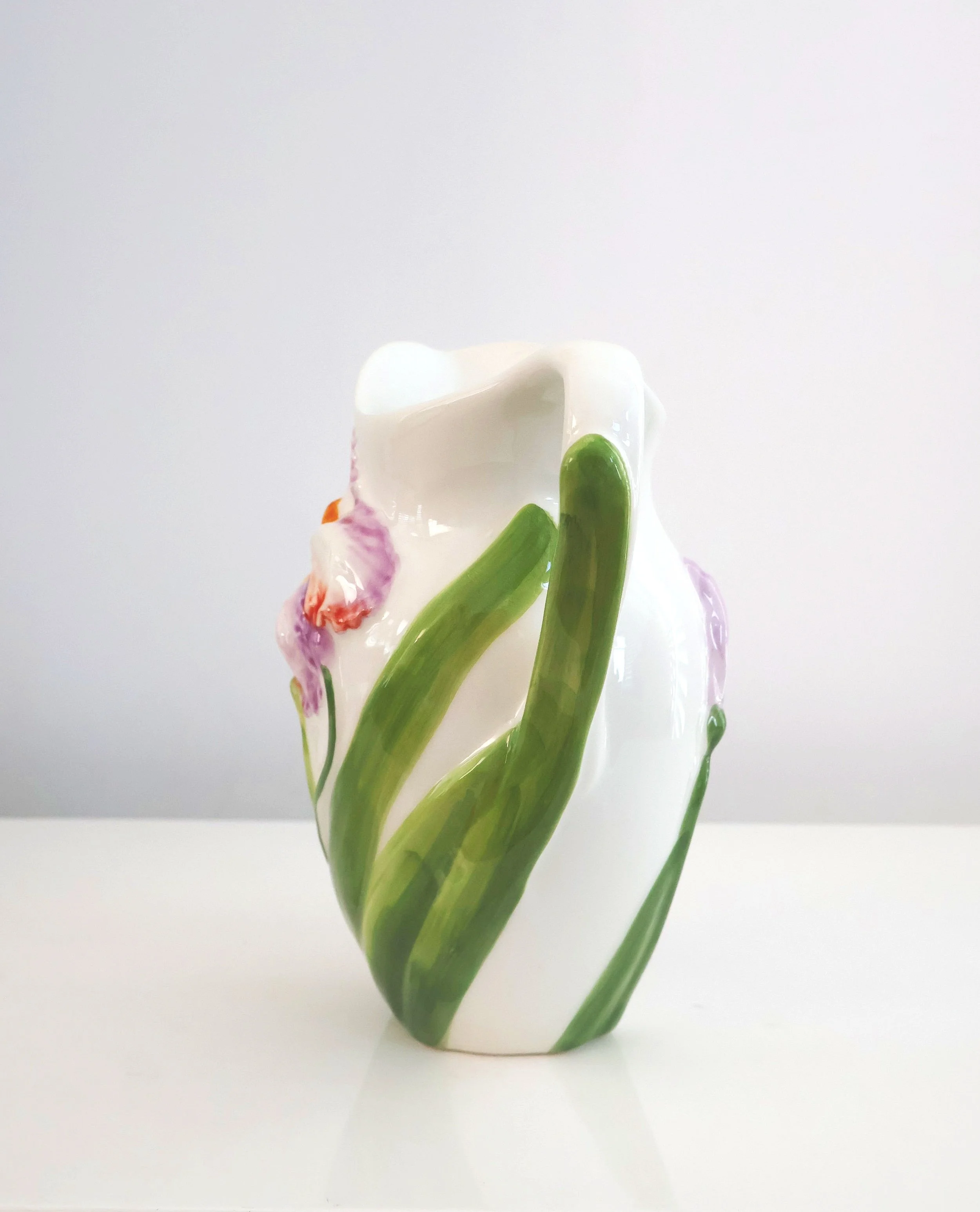 Les Ottomans Florilège Collection Hand-Painted Ceramic Jug- Hibiscus