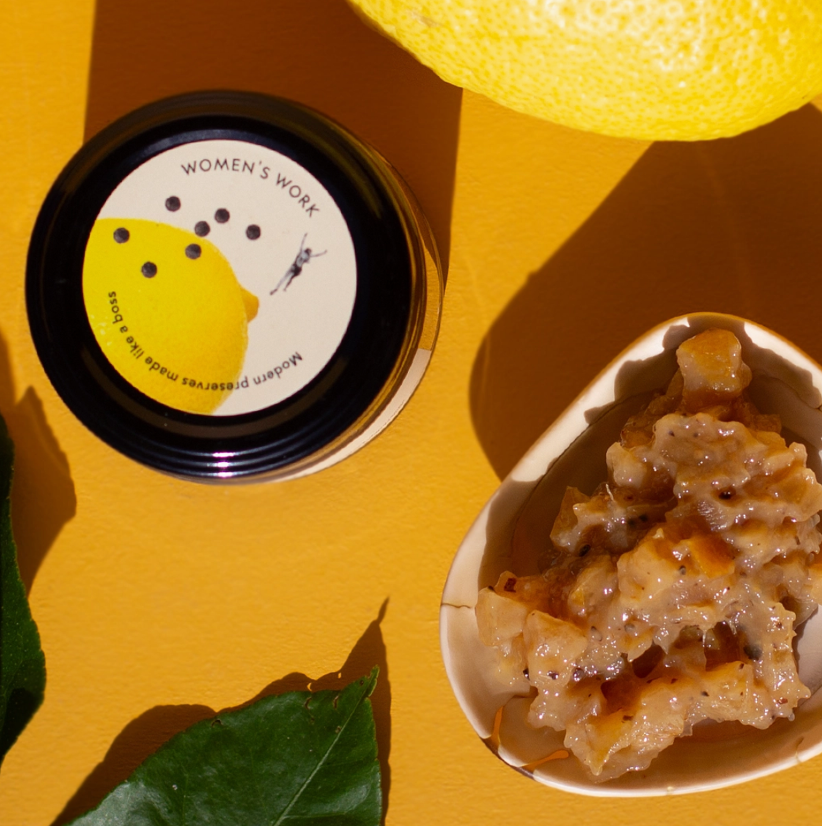 Women's Work Two Lemons - A Relish & Candle Gift Set (115g)