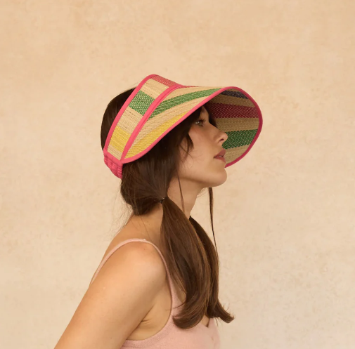 Lorna Murray Resort Days Fuchsia Sunshine Sun Visor- Medium