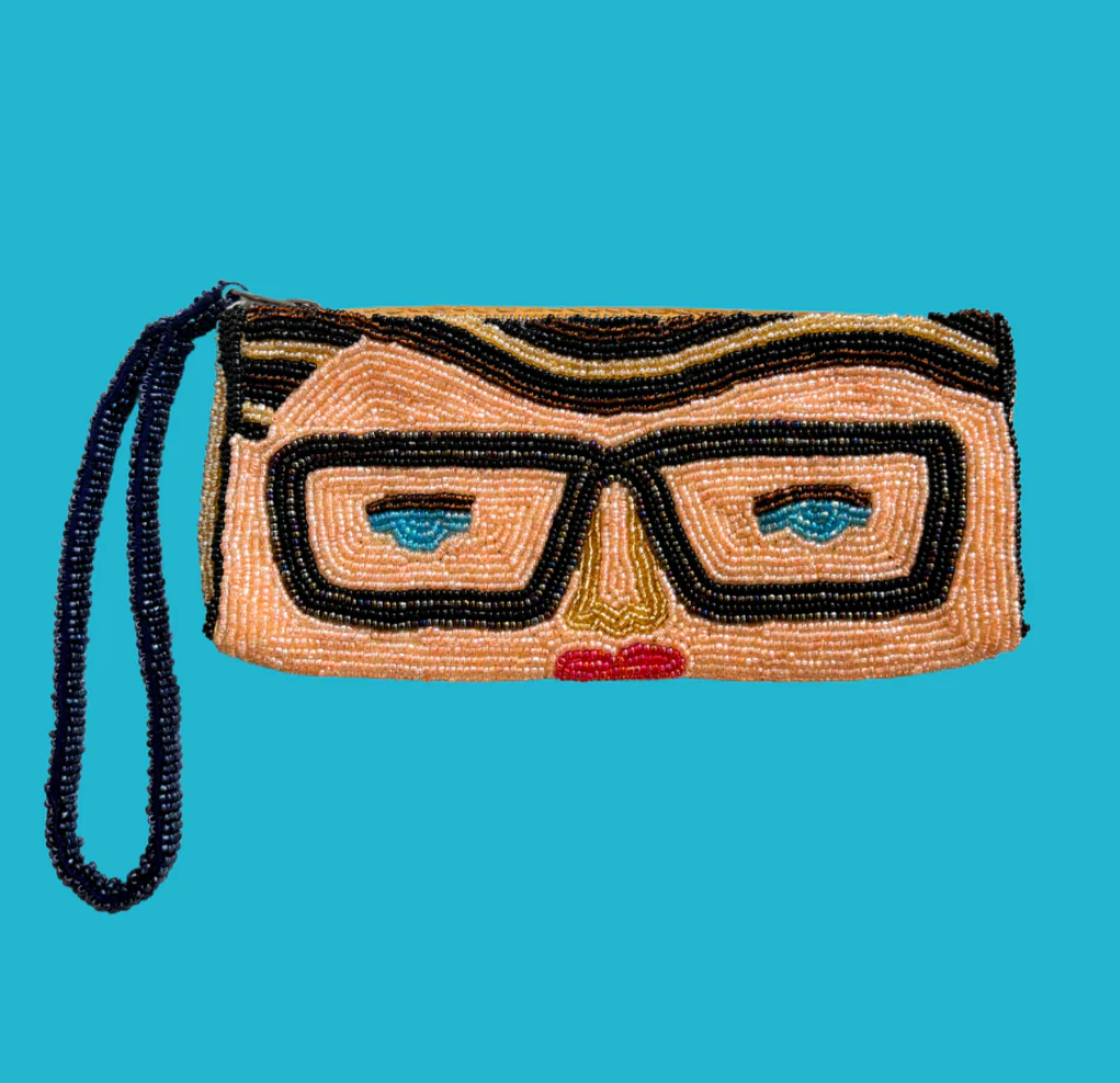 The Jacksons Beaded Glasses Case-Yves