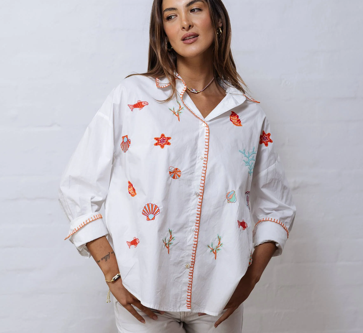 Island Threads Ocean Whimsy Shirt. Small/Medium