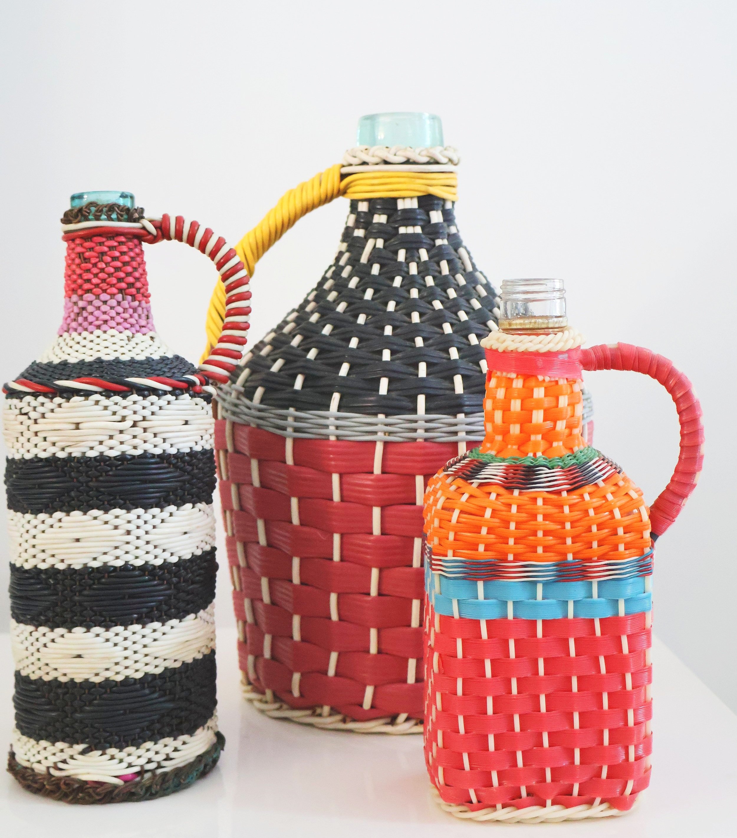 All'Origine Balkan Woven Glass Flask 14