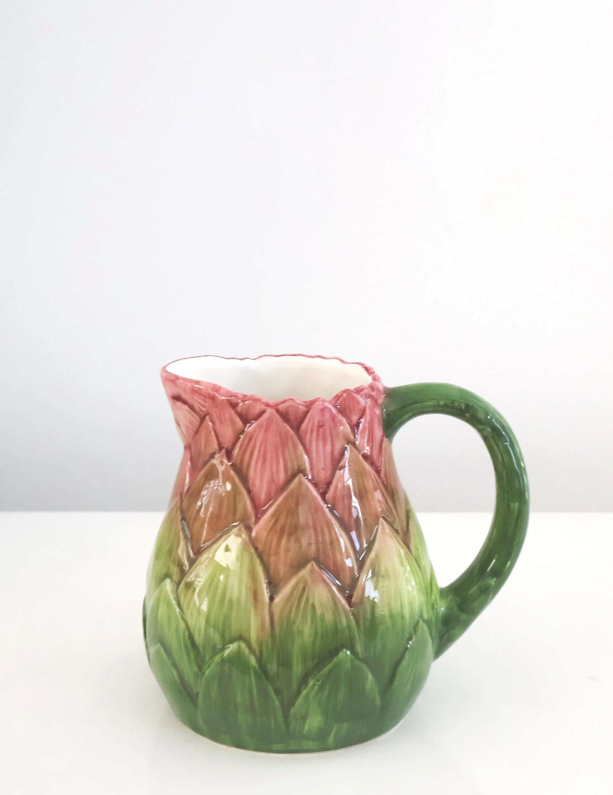 Les Ottomans Fruit Collection Hand-Painted Ceramic Jug - Medium Artichoke