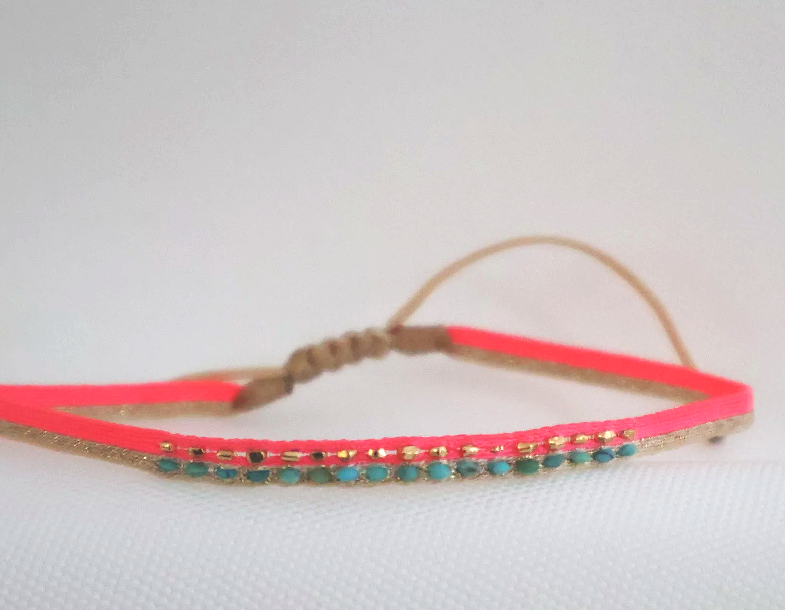 Leju Handwoven Harmony Bracelet- Neon Pink