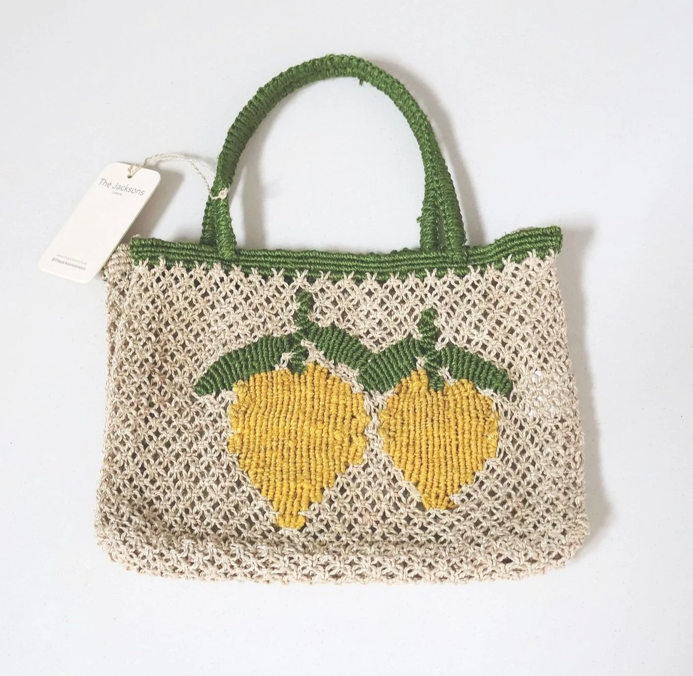 The Jacksons LEMONS Small Jute Bag- Natural
