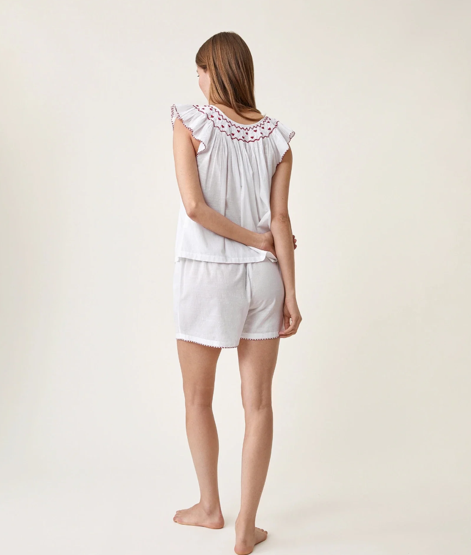 Scarlette Ateliers Sofia Pajama- Red embroideries Sz M/L