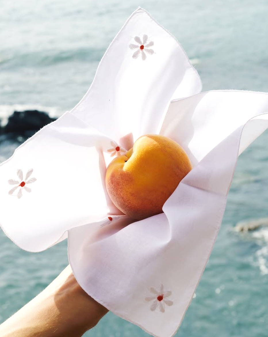 Scarlette Ateliers Red Flowers Handkerchief