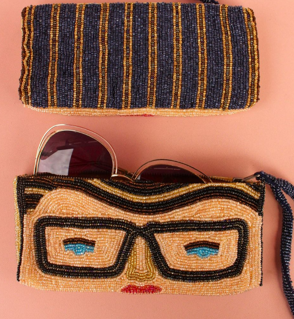 The Jacksons Beaded Glasses Case-Yves