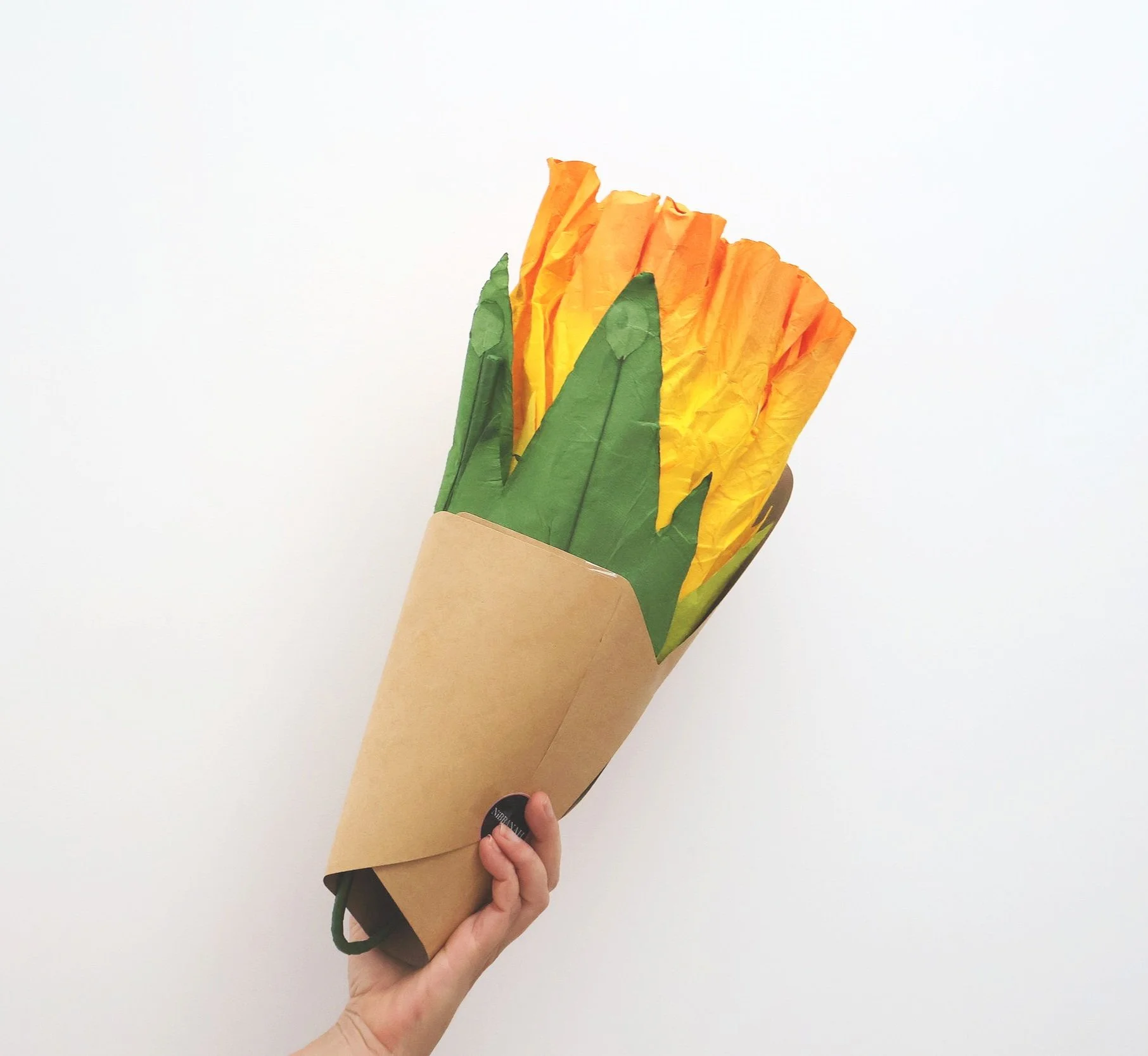 Saa XLarge Double Petal Paper Flower Yellow