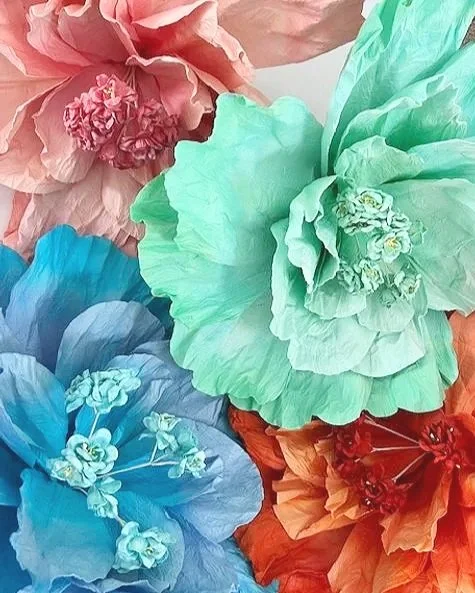 Saa XLarge Primrose Paper Flower Blue