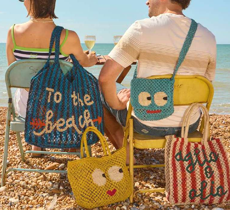 The Jacksons AGLIA E OLIO Jute Bag- Scarlett Natural