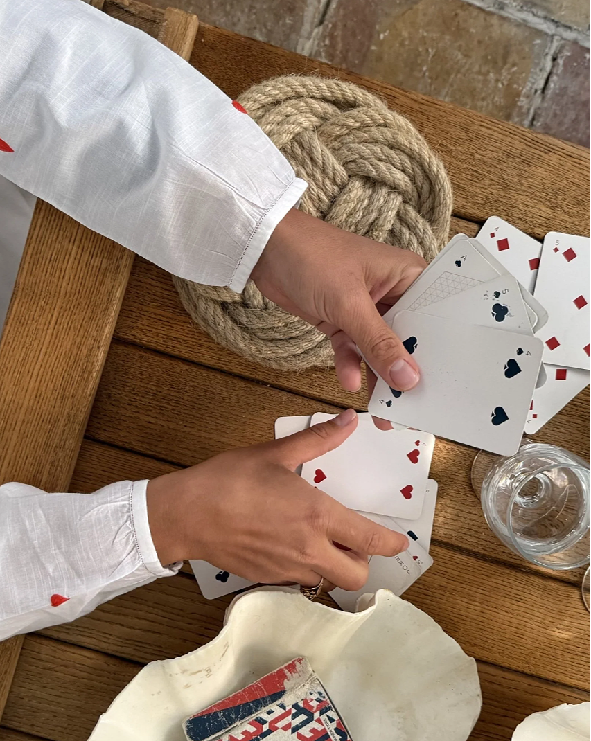 Scarlette Ateliers Calie nightgown -Red heart embroidery