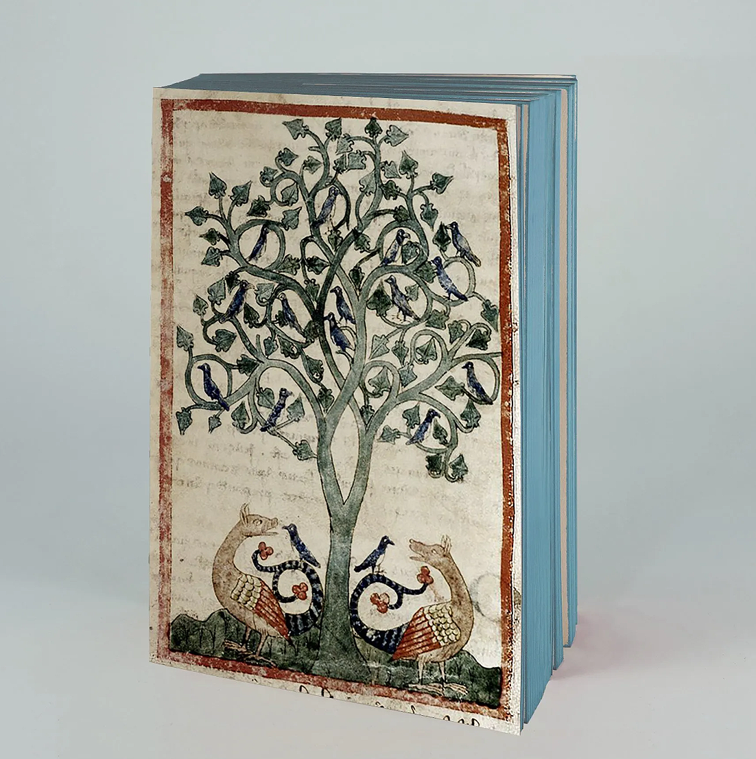 Italian Libri Muti Canvas Book XL Gold Leaf- Albero Mondo