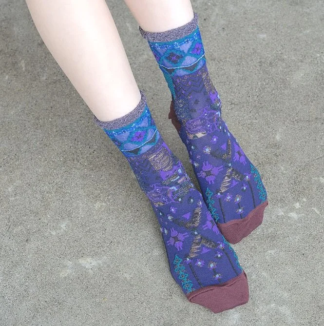 COQ Japanese Socks-Usagi Farm Navy