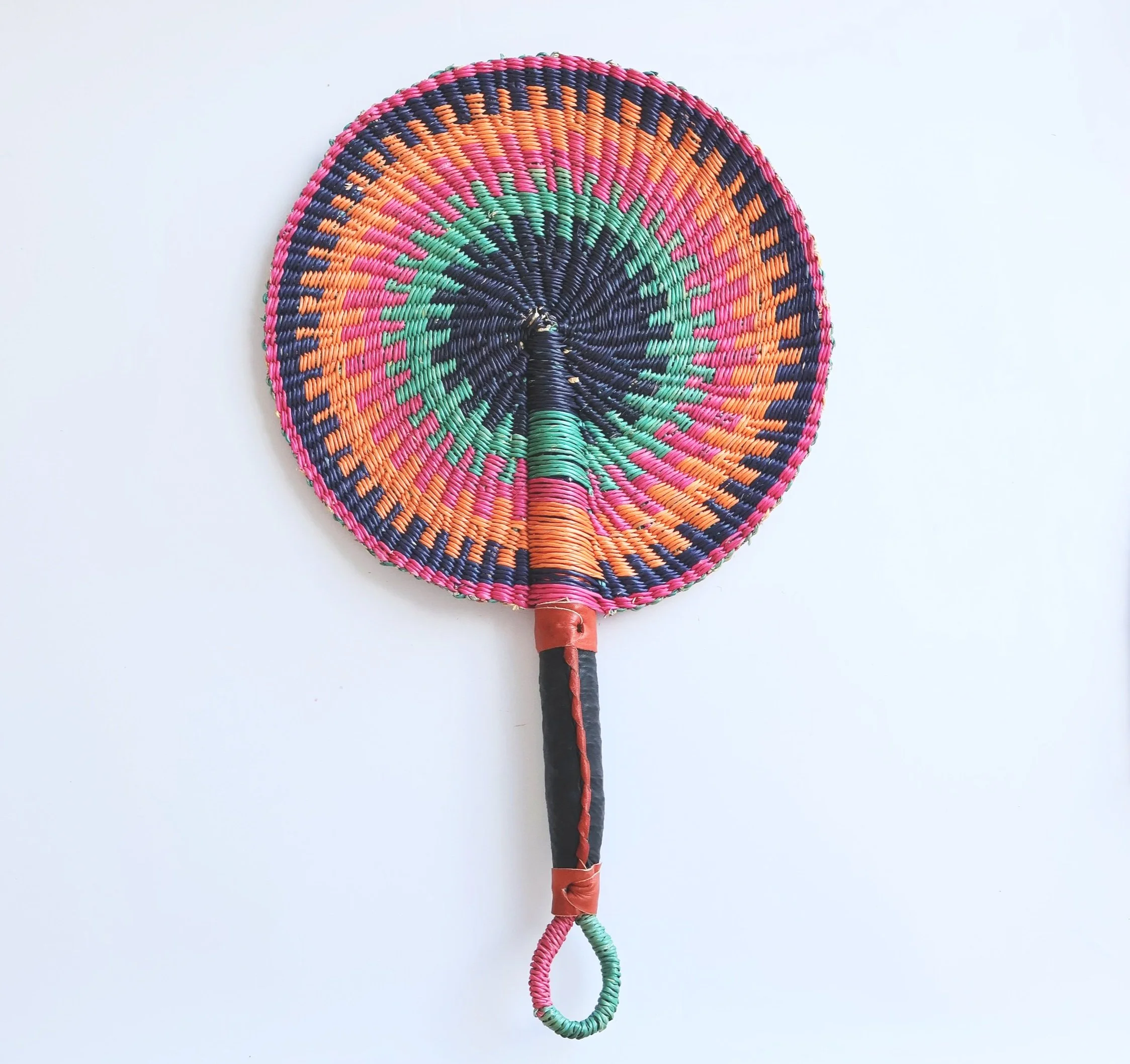 Bolgatanga Handwoven Round Fan #8